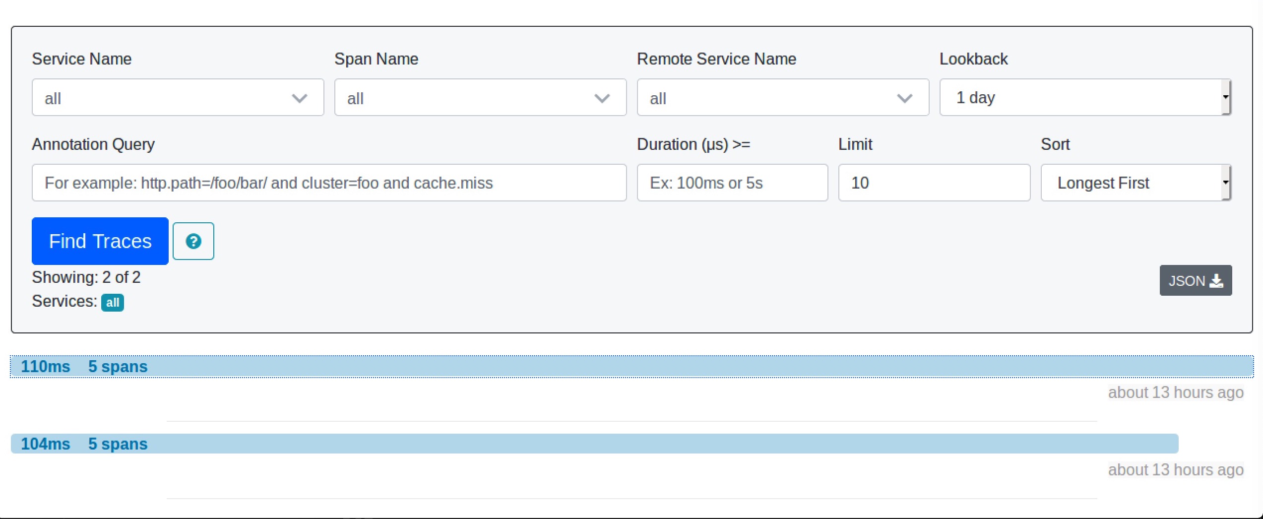 zipkin web-ui