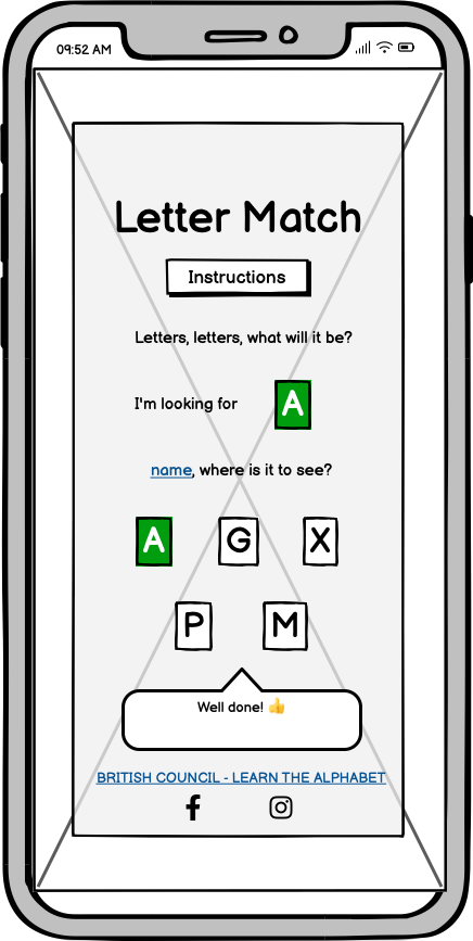 Mobile wireframe