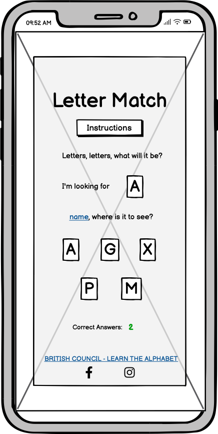 Mobile wireframe