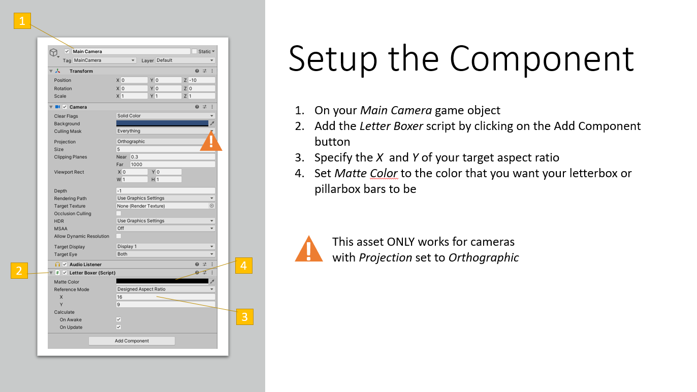 Setup the Component