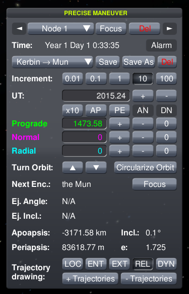 Screenshot of the Precise Maneuver main window