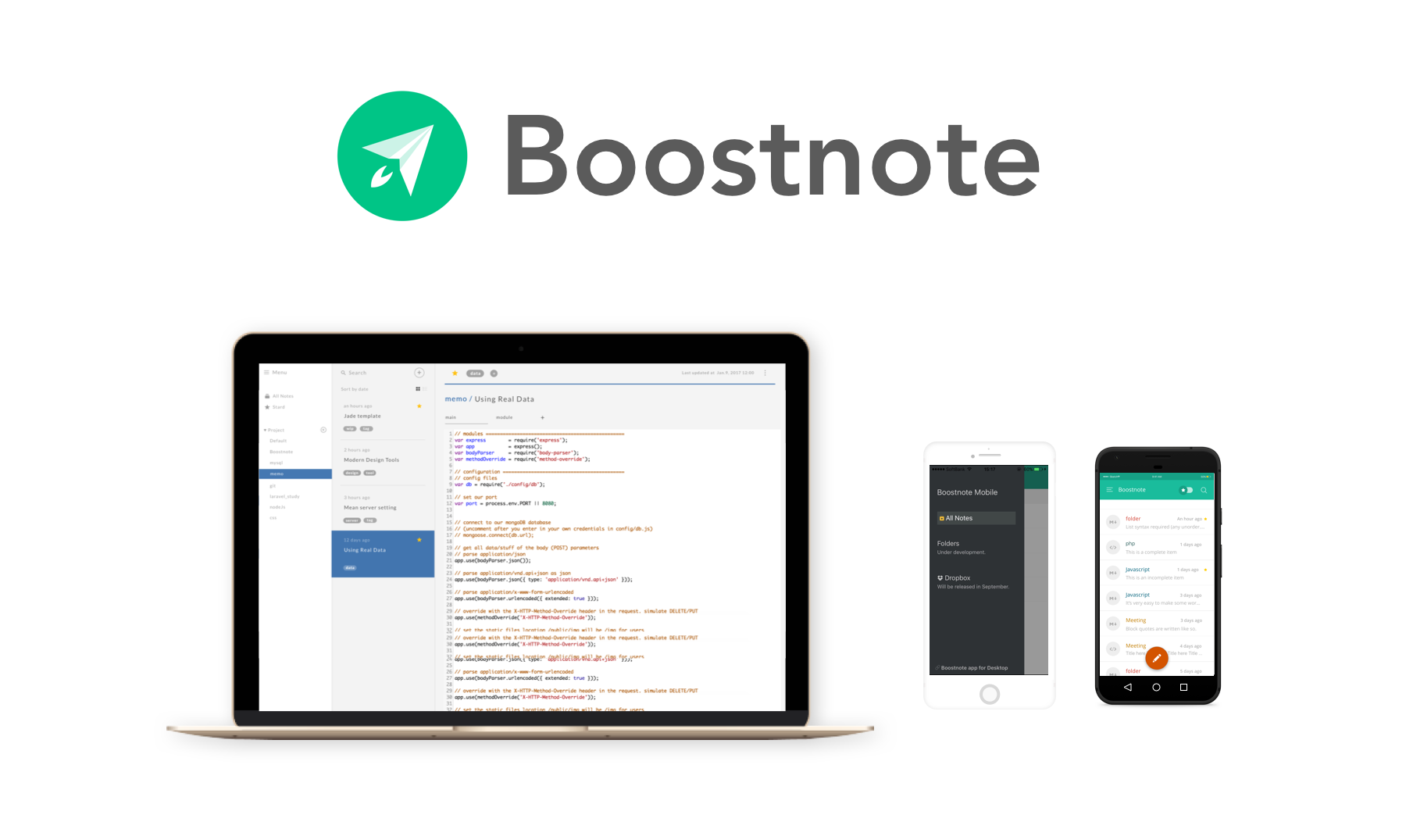 Boostnote app screenshot