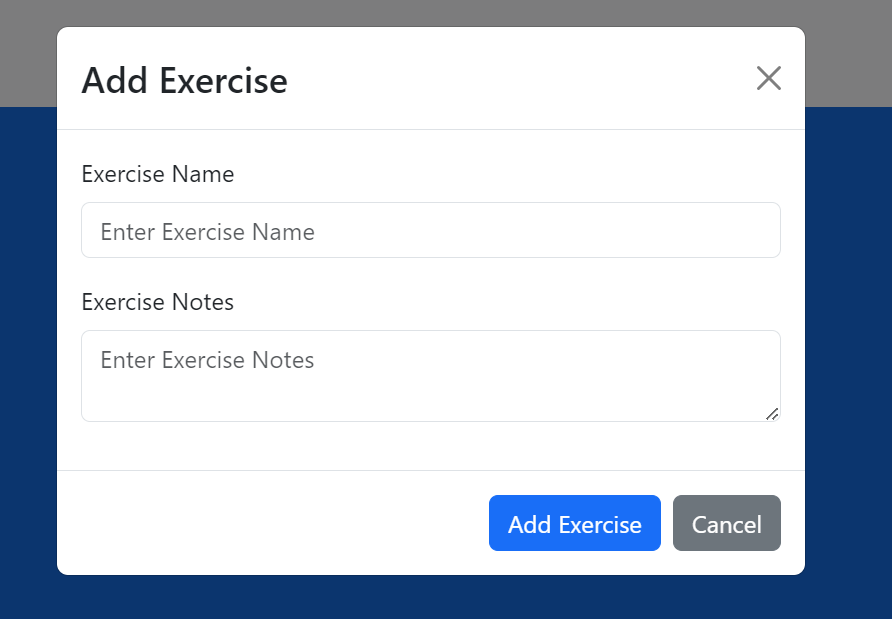 Add Exercise Modal