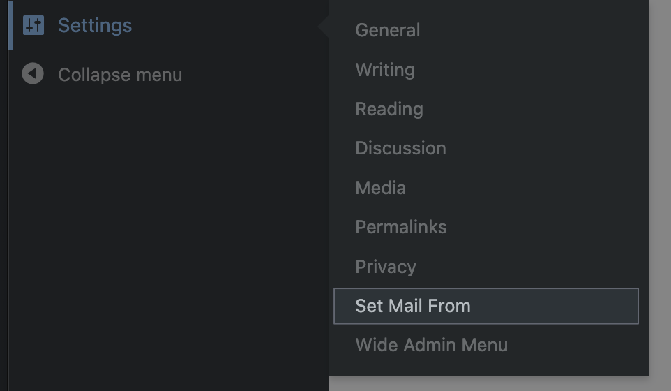 Settings Menu Screenshot