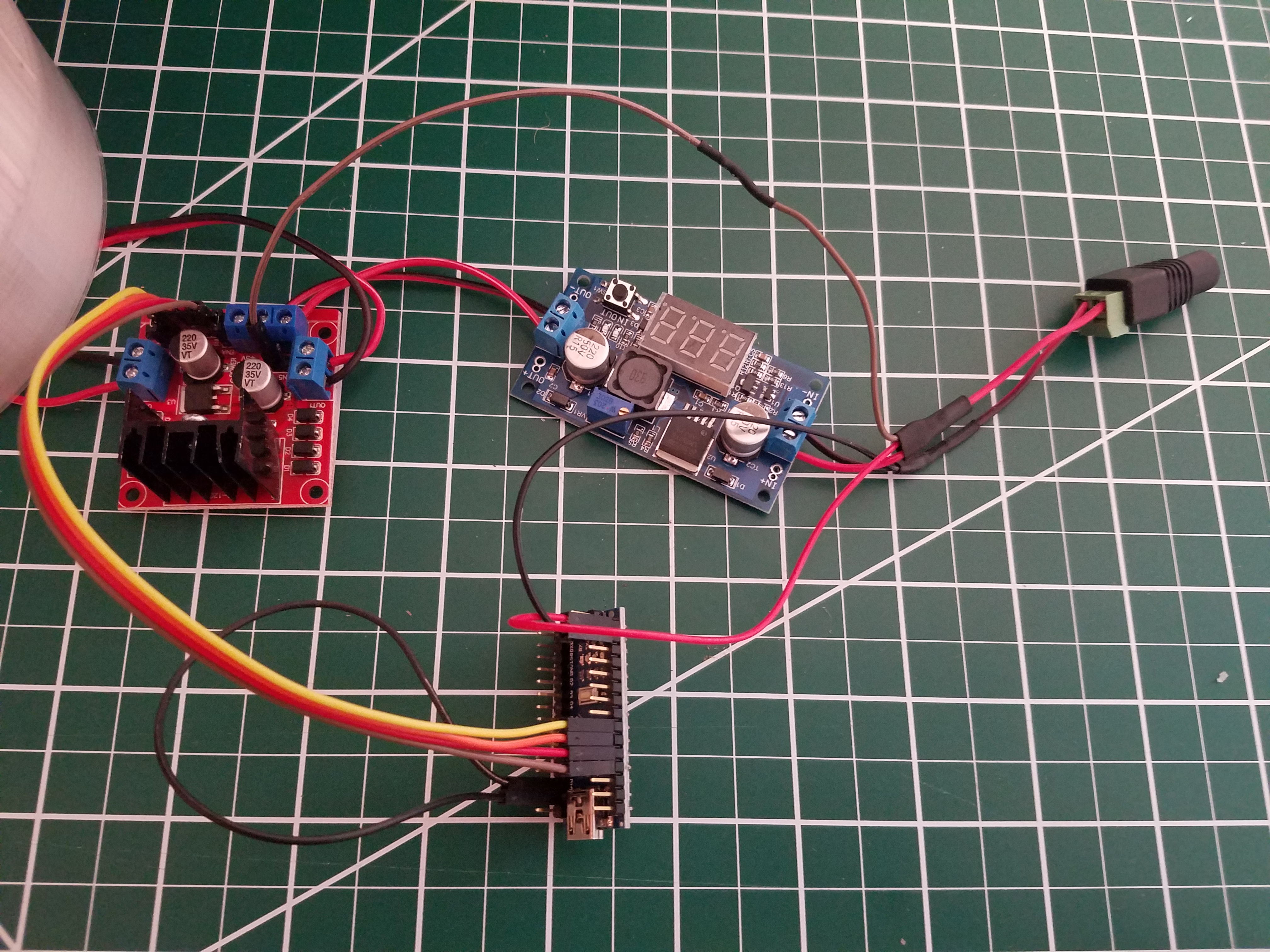 picture of wiring the l298N controller