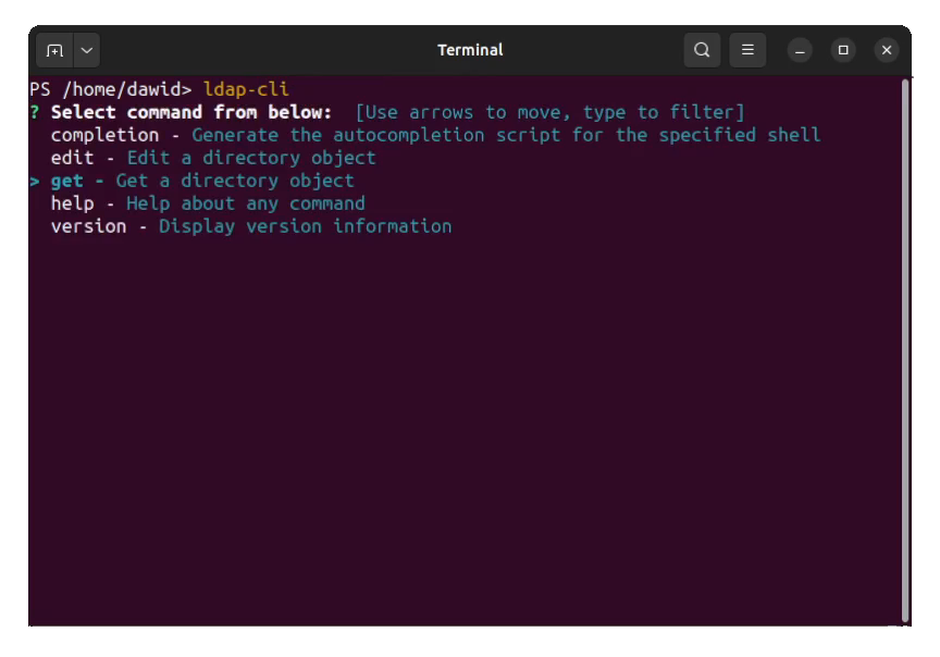 ldap-cli demo