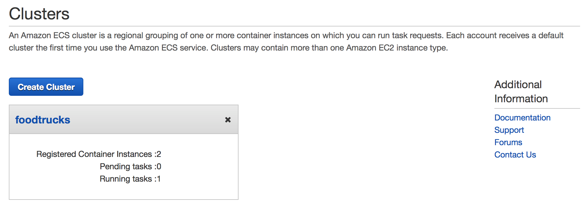 ECS cluster