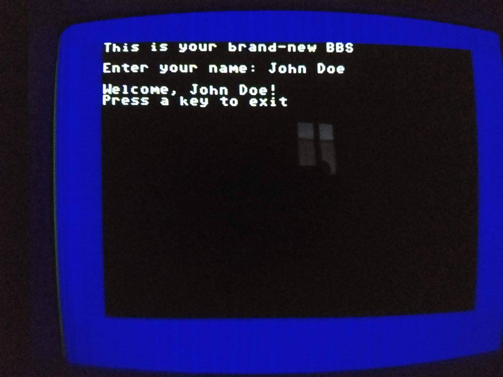 BBS sample screenshot