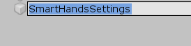 Renaming the empty to SmartHandsSettings