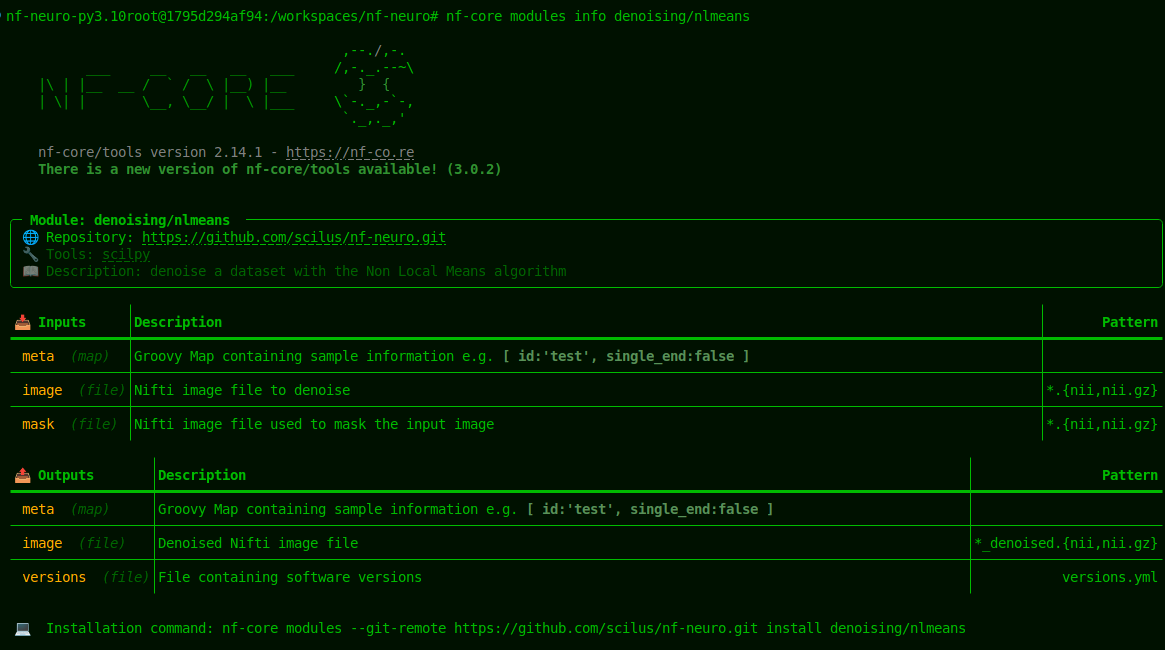 nf-core modules info