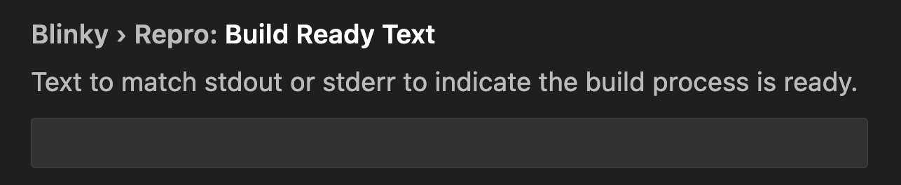 Settings UI to configure build ready text