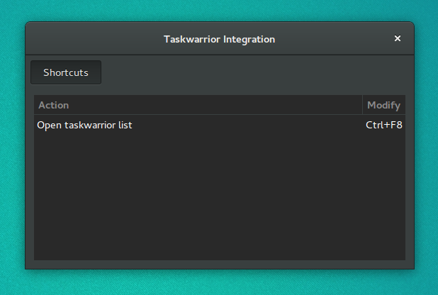 taskwarrior gnome shell extension preferences