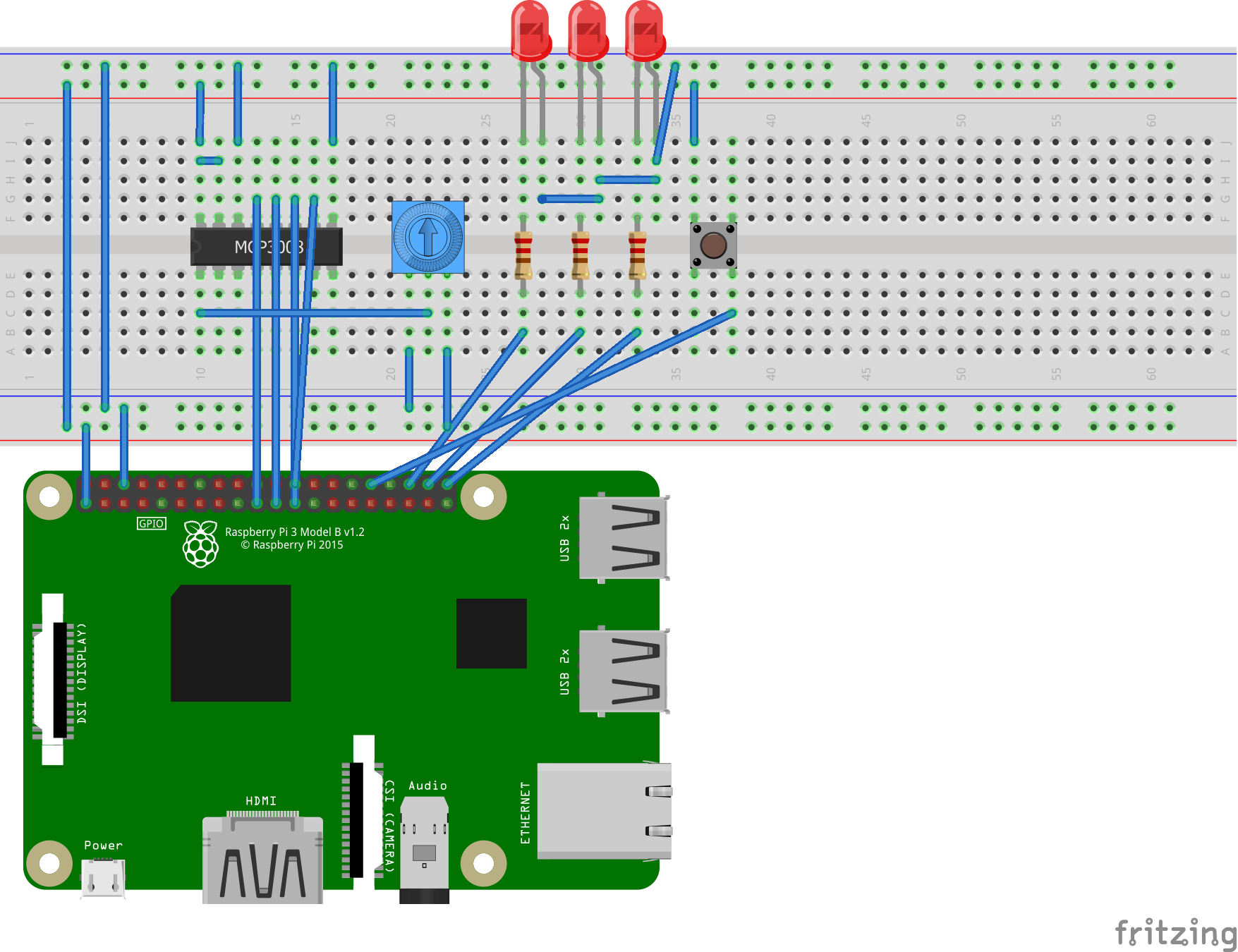 Raspberry Pi Breadboard diagram