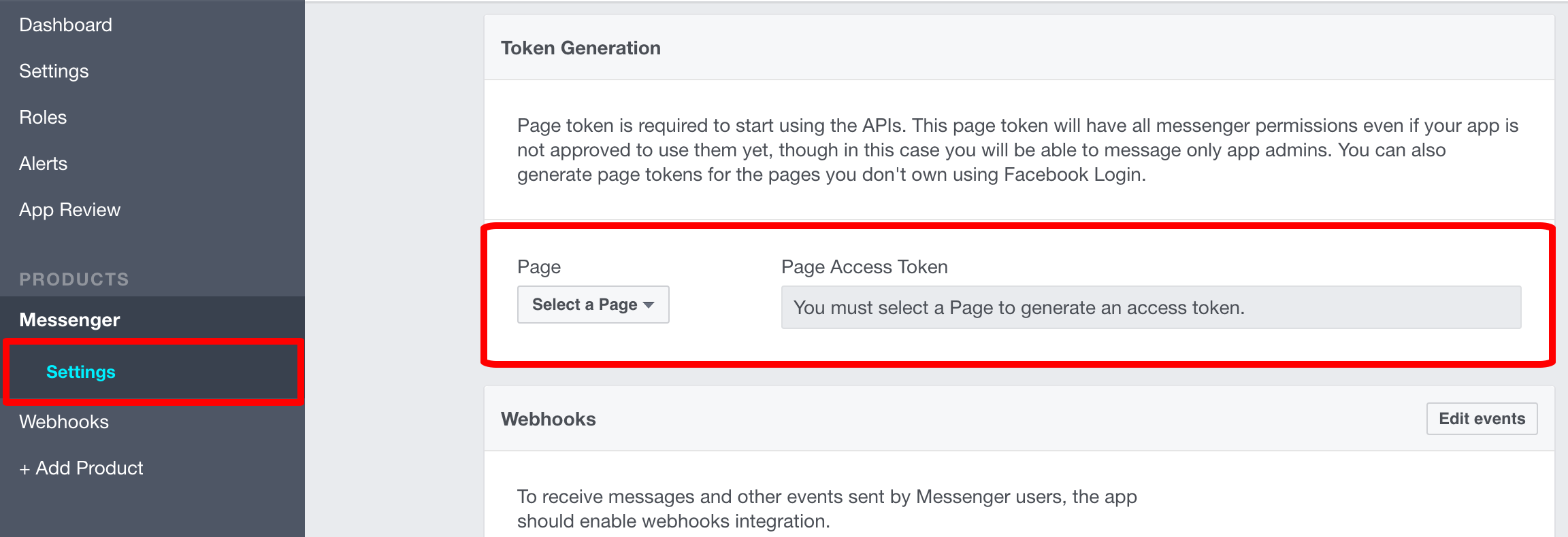 Copy the FB Page Access Token