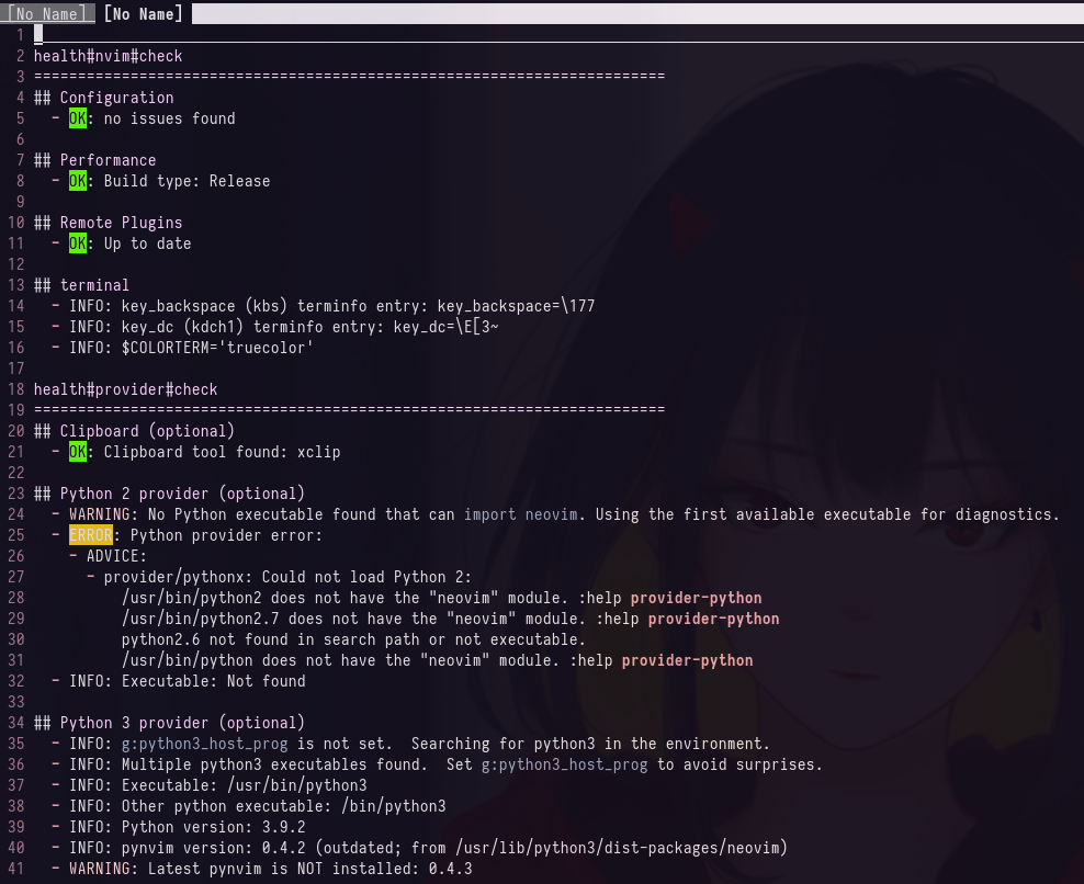 nvim checkhealth