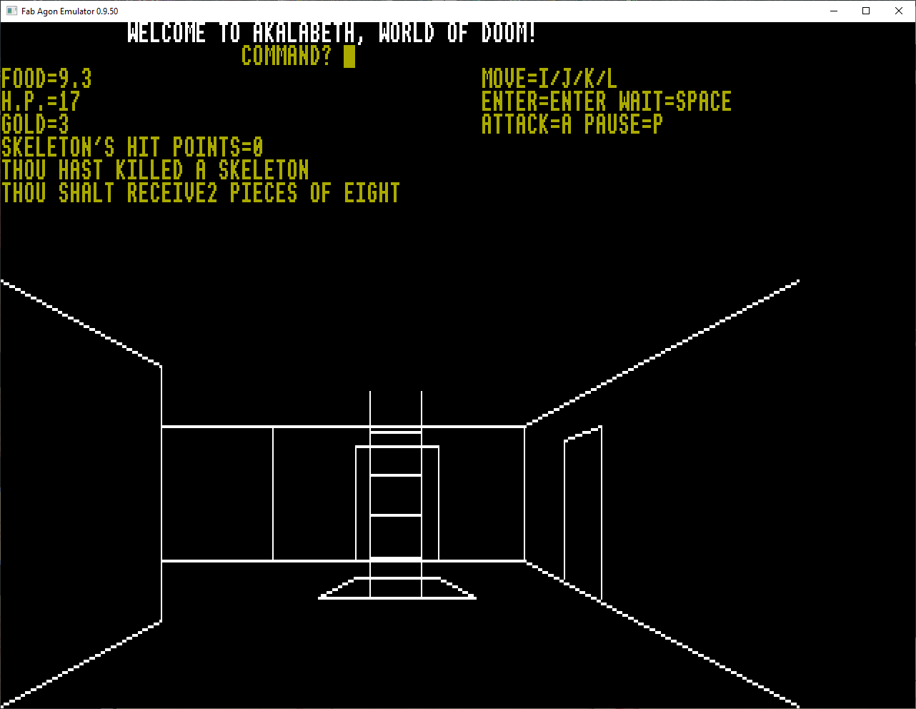 Akalabeth Skeleton defeated