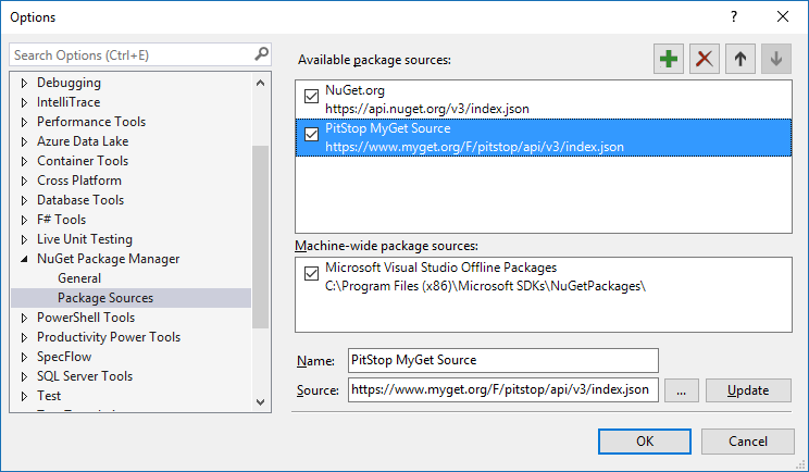 Add private NuGet feed