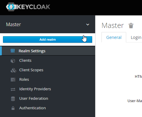 Image of Keycloak Realm setup