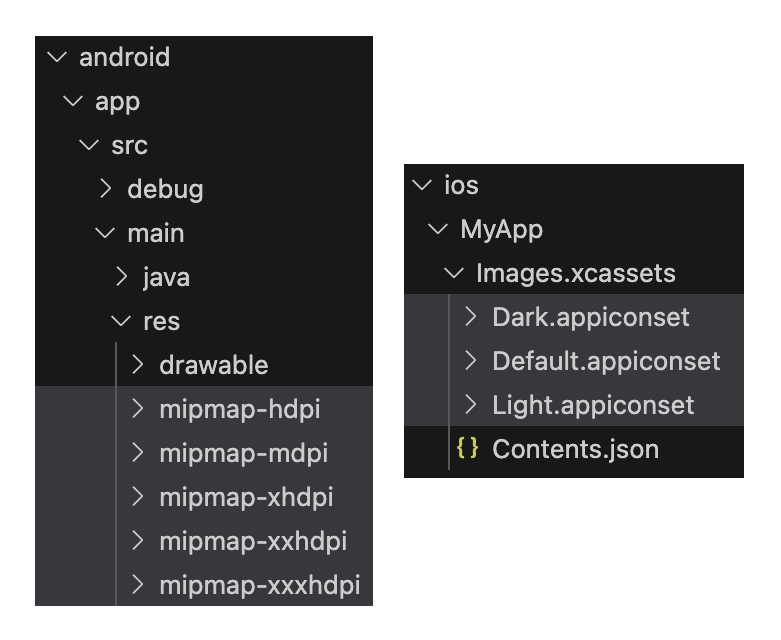 Example Exported Icons