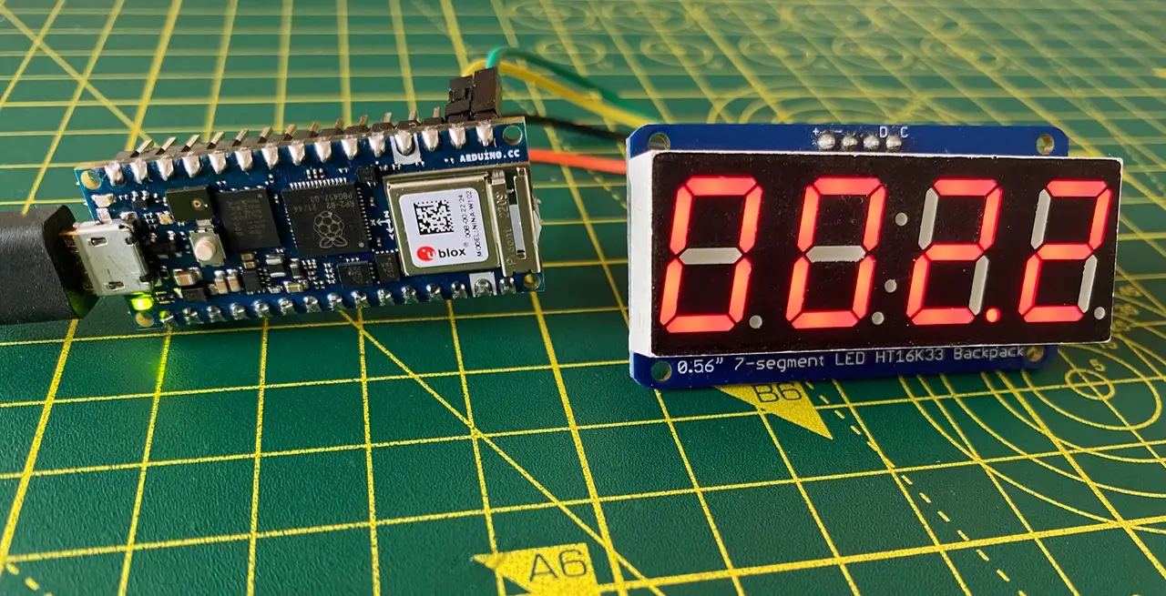 Driving a segment display with the Arduino Nano