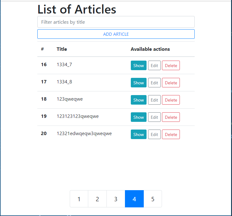 Pagination