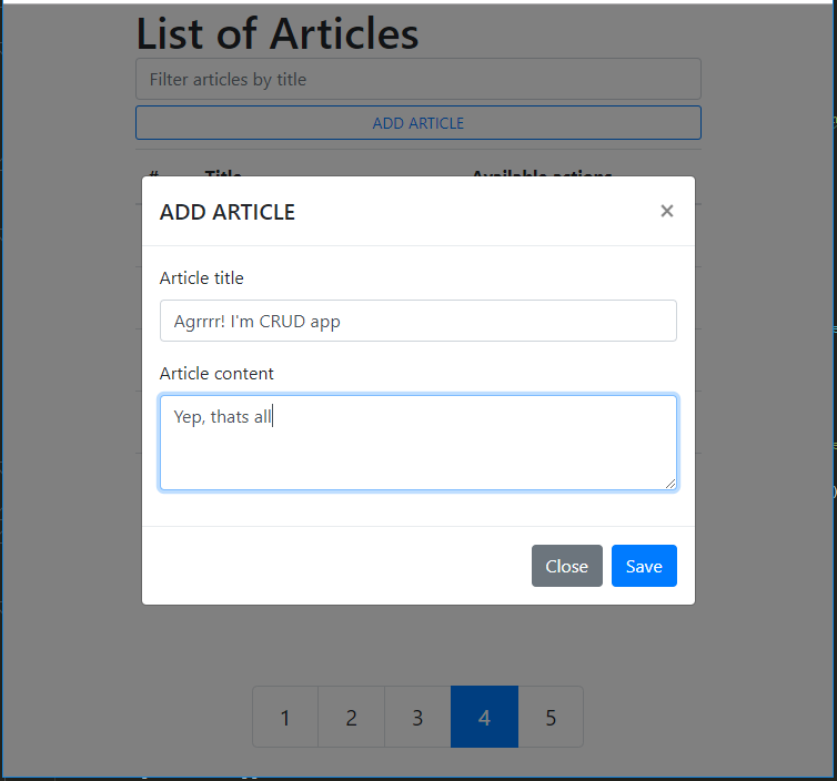 Create article