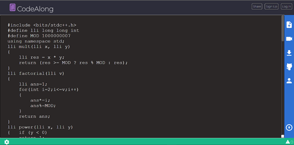 CodeRigade's codebox with notifications