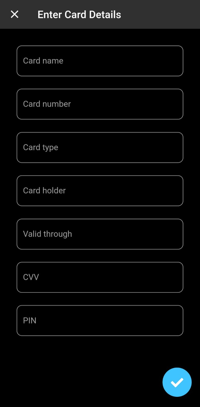 Add Card Details