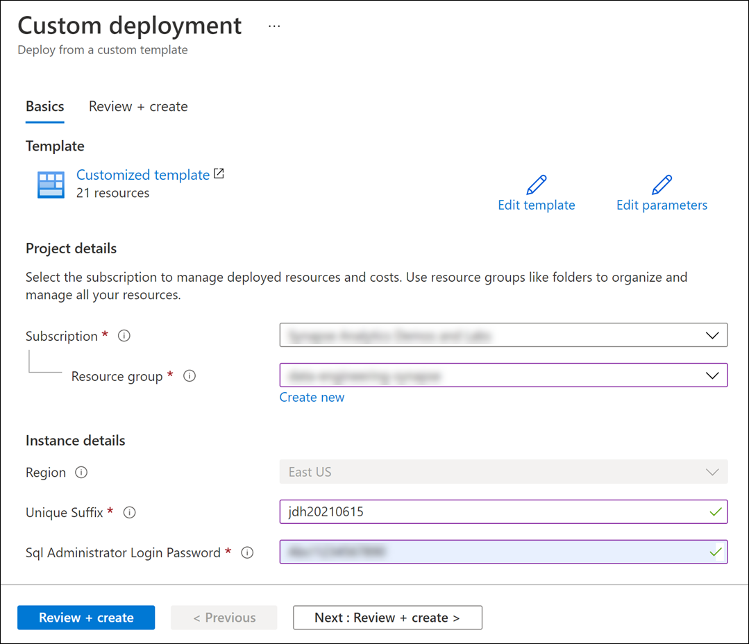 The form is configured as described.