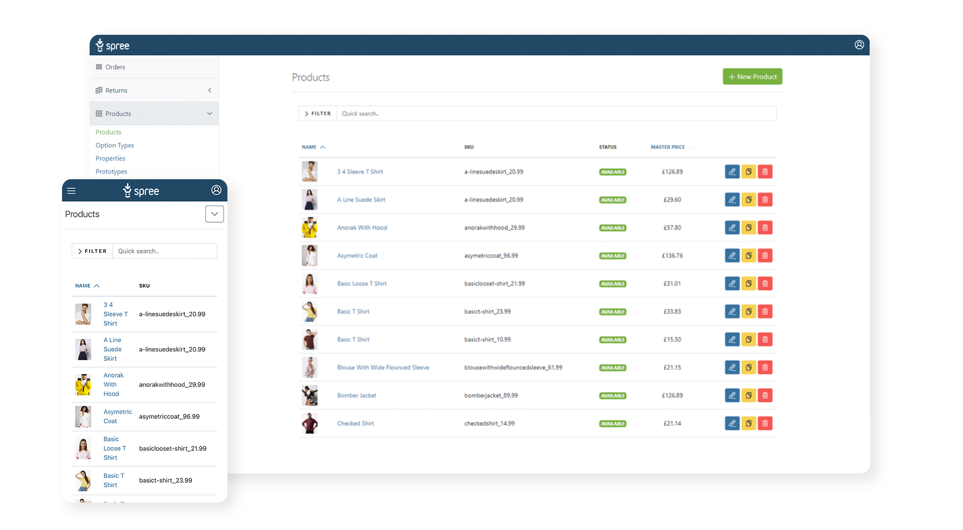 Spree Admin Dashboard