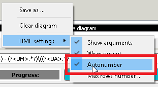 Screenshot of Autonumber context-menu item