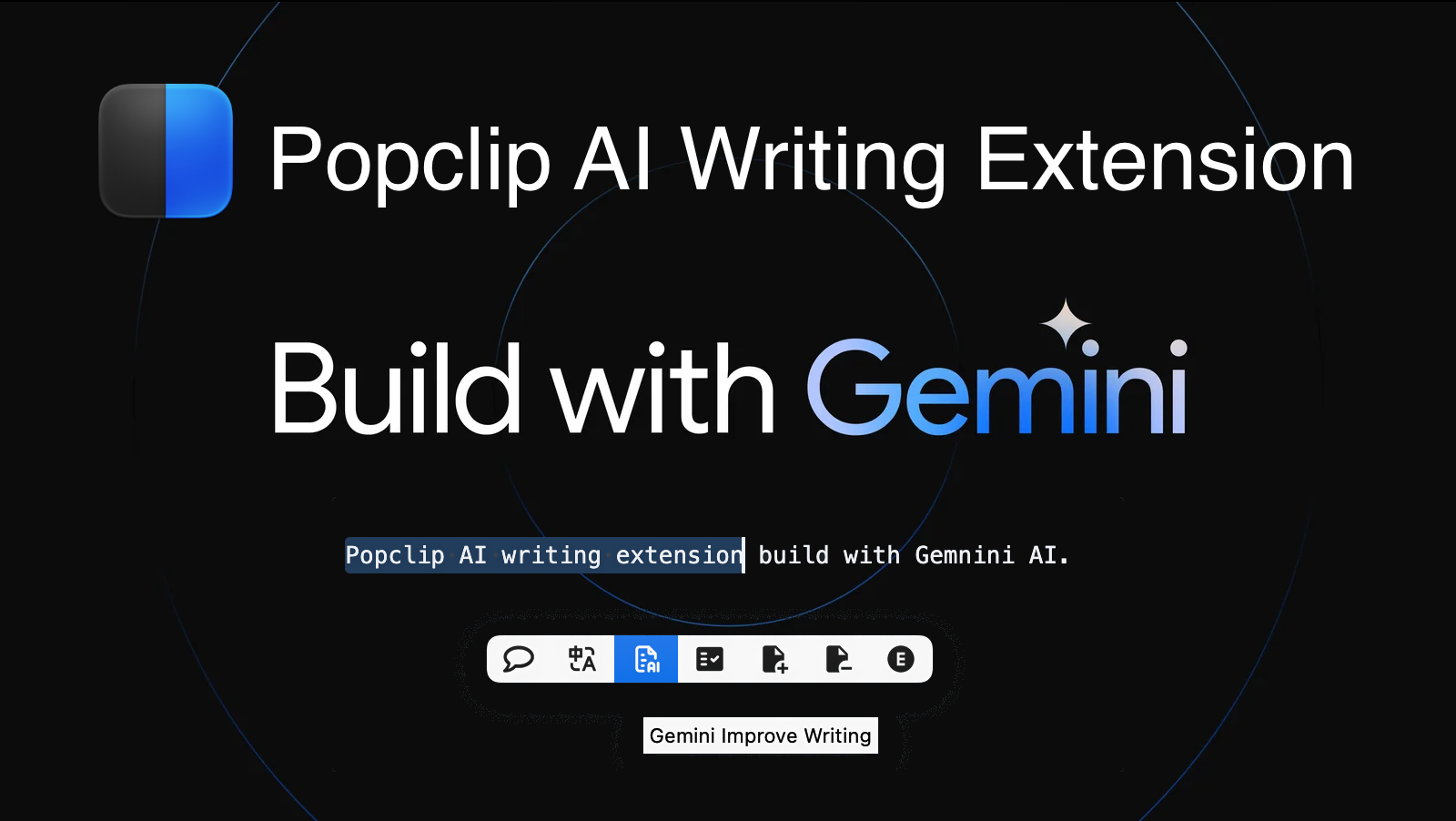 Popclip Gemini AI Writing Extension