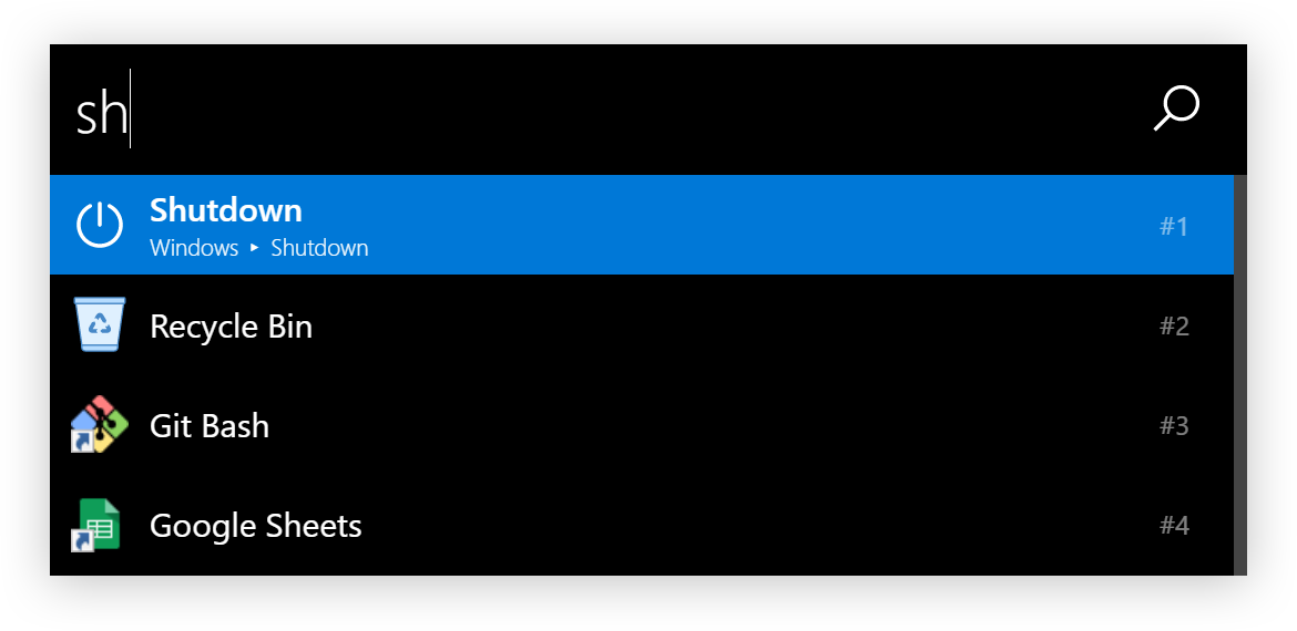 Feature operating system commands