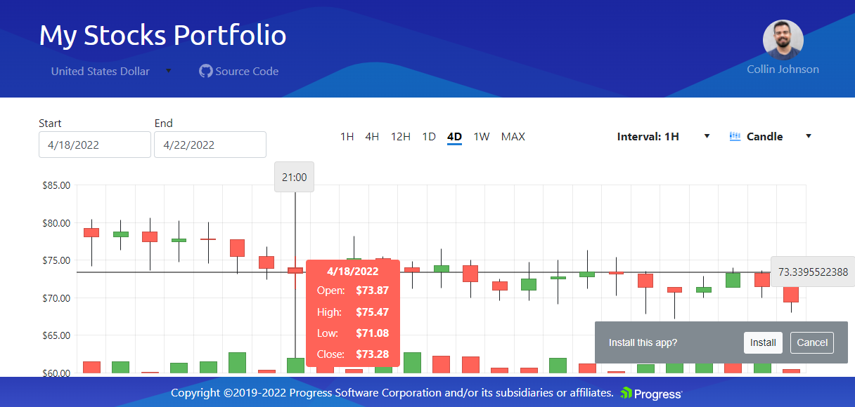 Financial portfolio sample