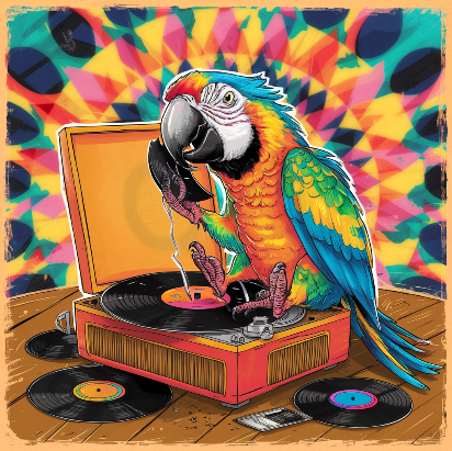 Broken Record Parrot