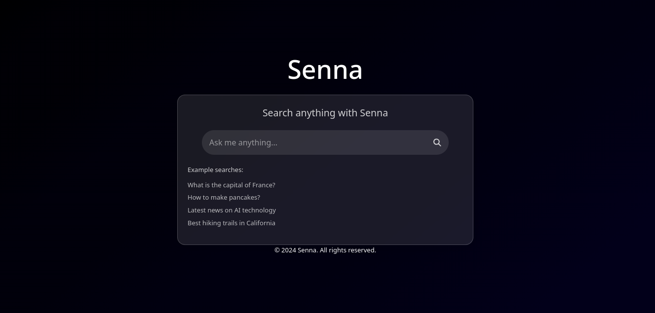 Senna Home Page