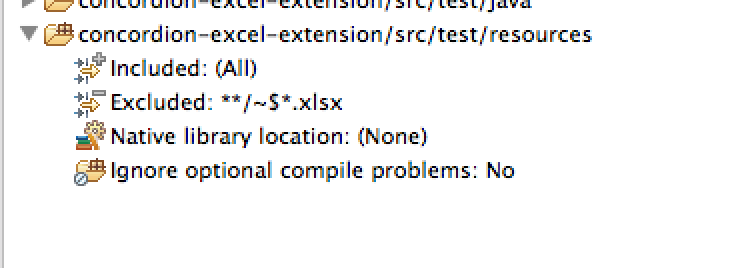 Eclipse Exclusion Pattern