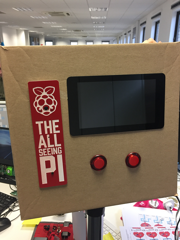 All-Seeing Pi in a cardboard box