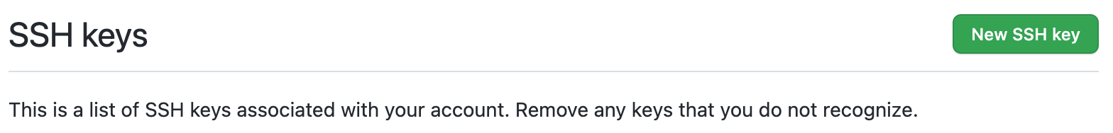New SSH Key
