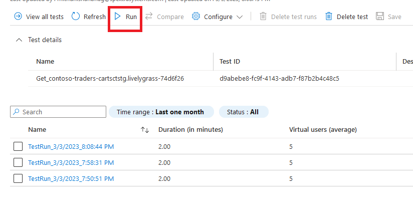 Load Test Private Endpoint