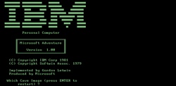 IBM PC w/MDA, Microsoft Adventure