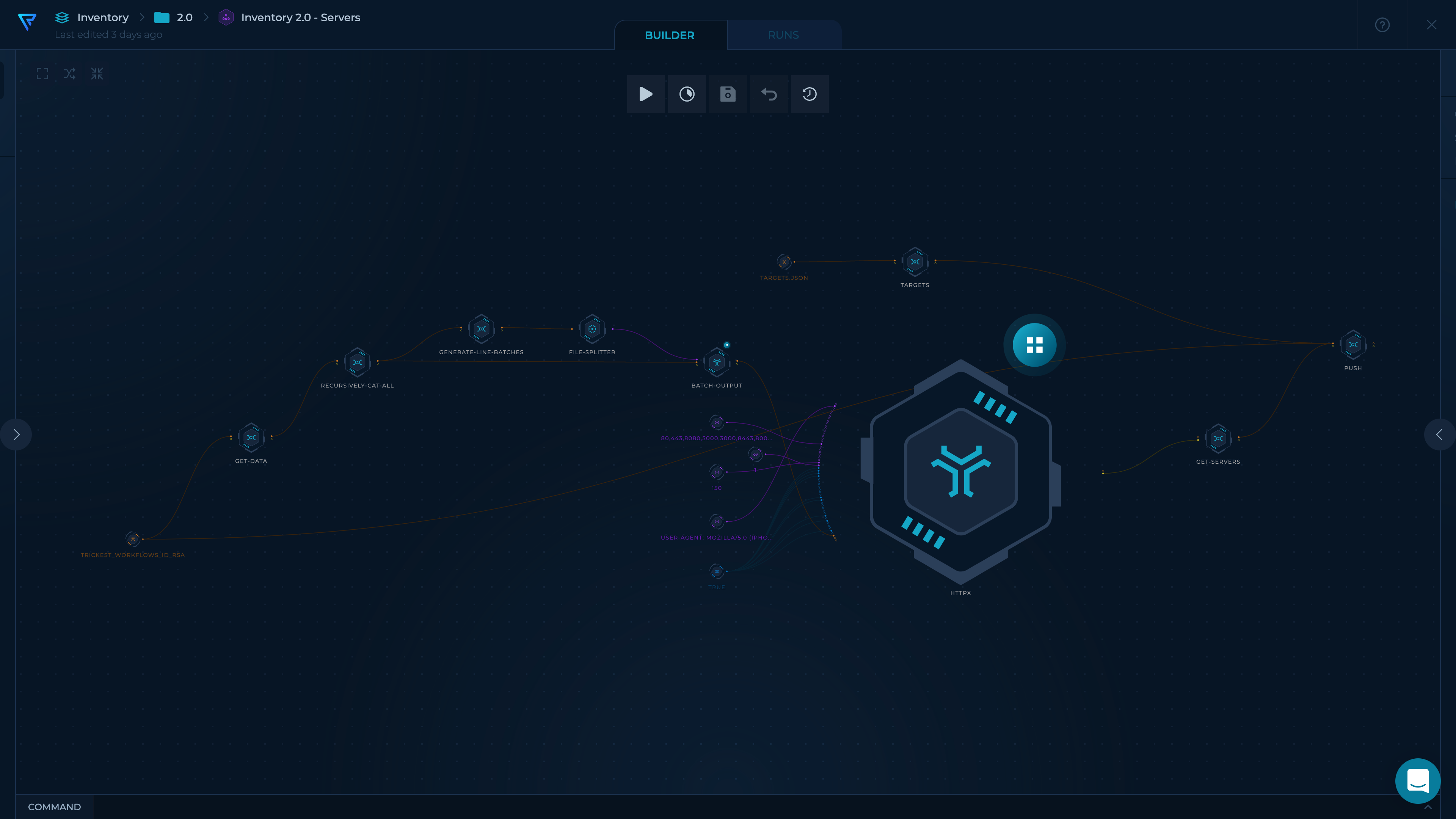 Trickest Workflow - Servers