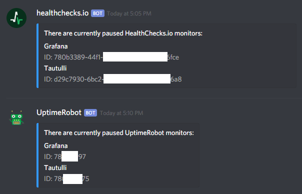 Discord/Slack Notification