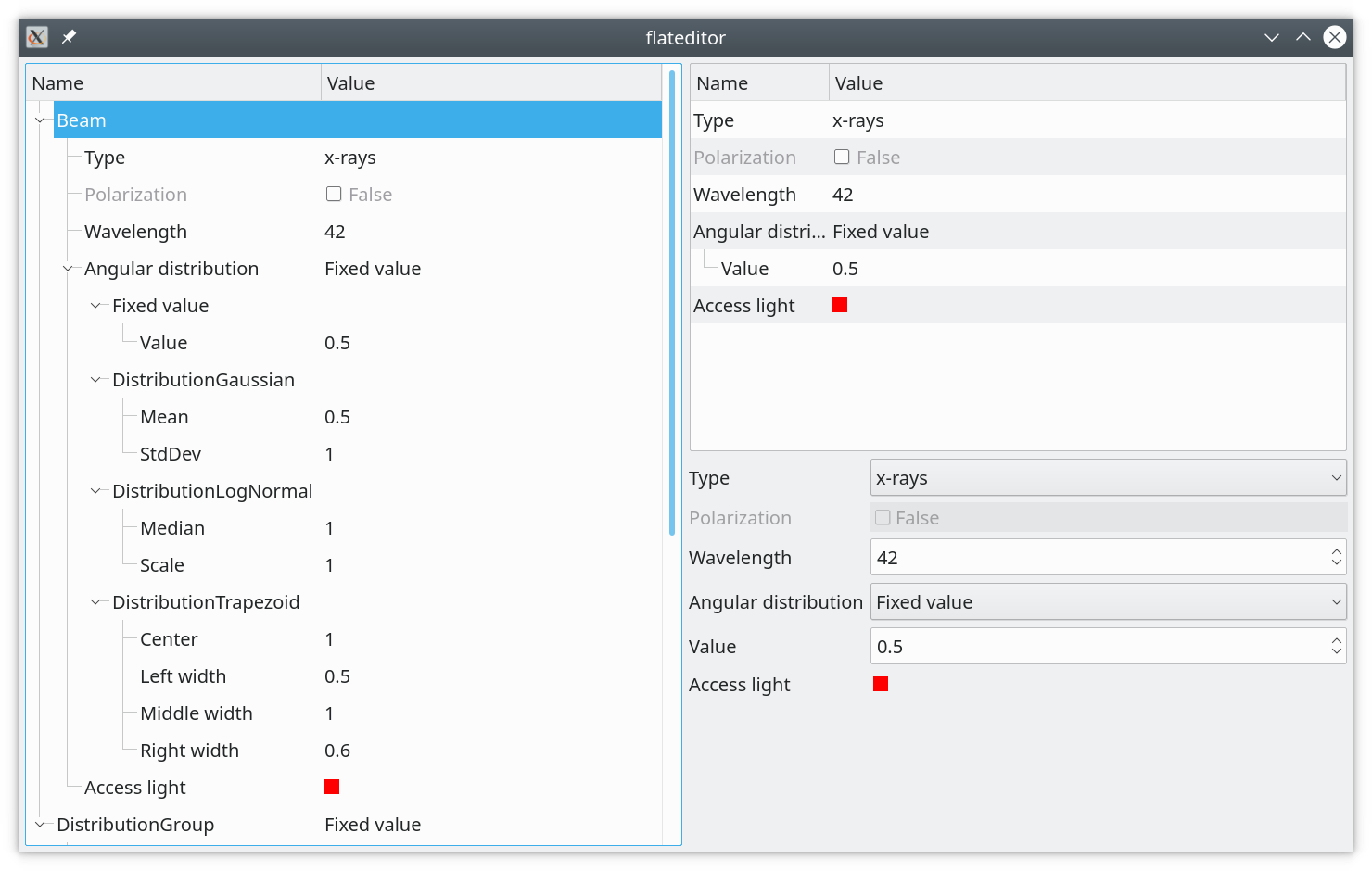 Flat editor example