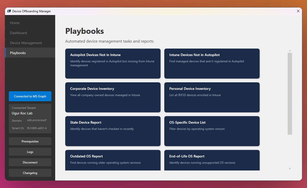 Playbooks