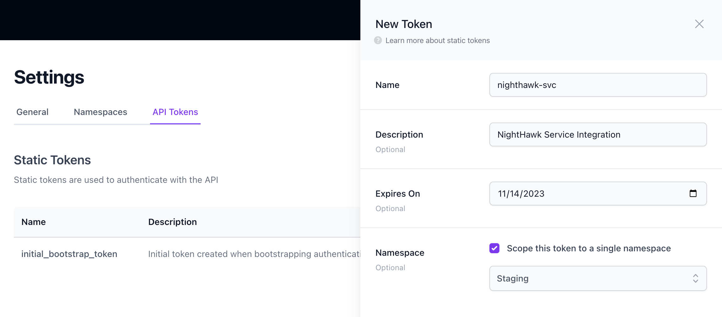 Create Token UI