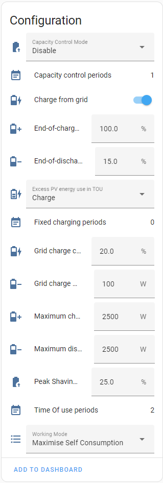 Battery Configuration