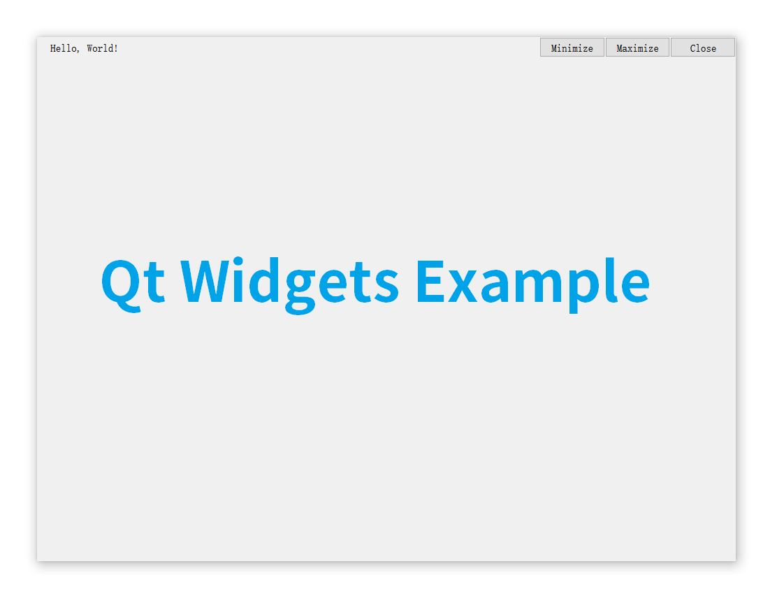 Qt Widgets example