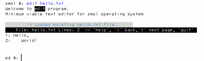 smolOS editor