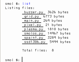 smolOS list